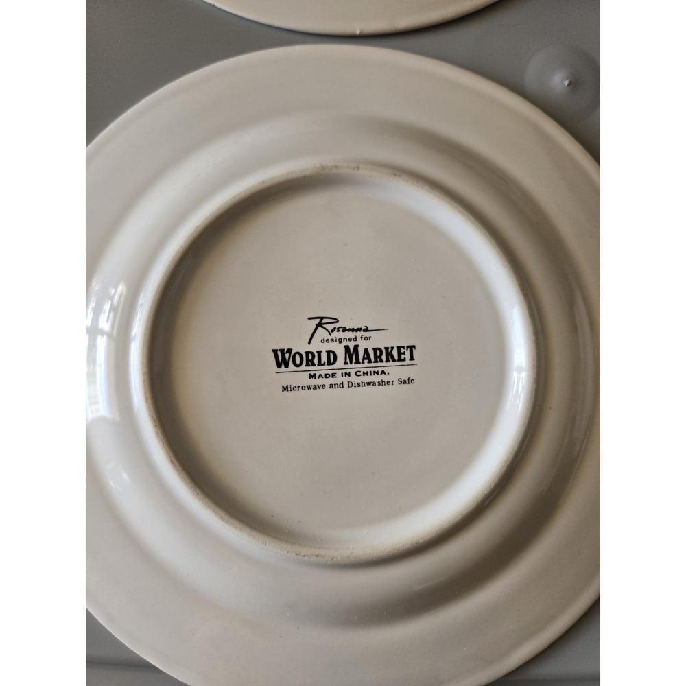 Rosanna For World Market Paris Salad Plates Set 4 Eiffel Tower French Script - Picture 2 of 8